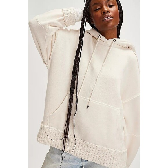 Free People We The Free Stand Up Hoodie Top Oversized Pullover S NEW 284444 - Picture 1 of 11